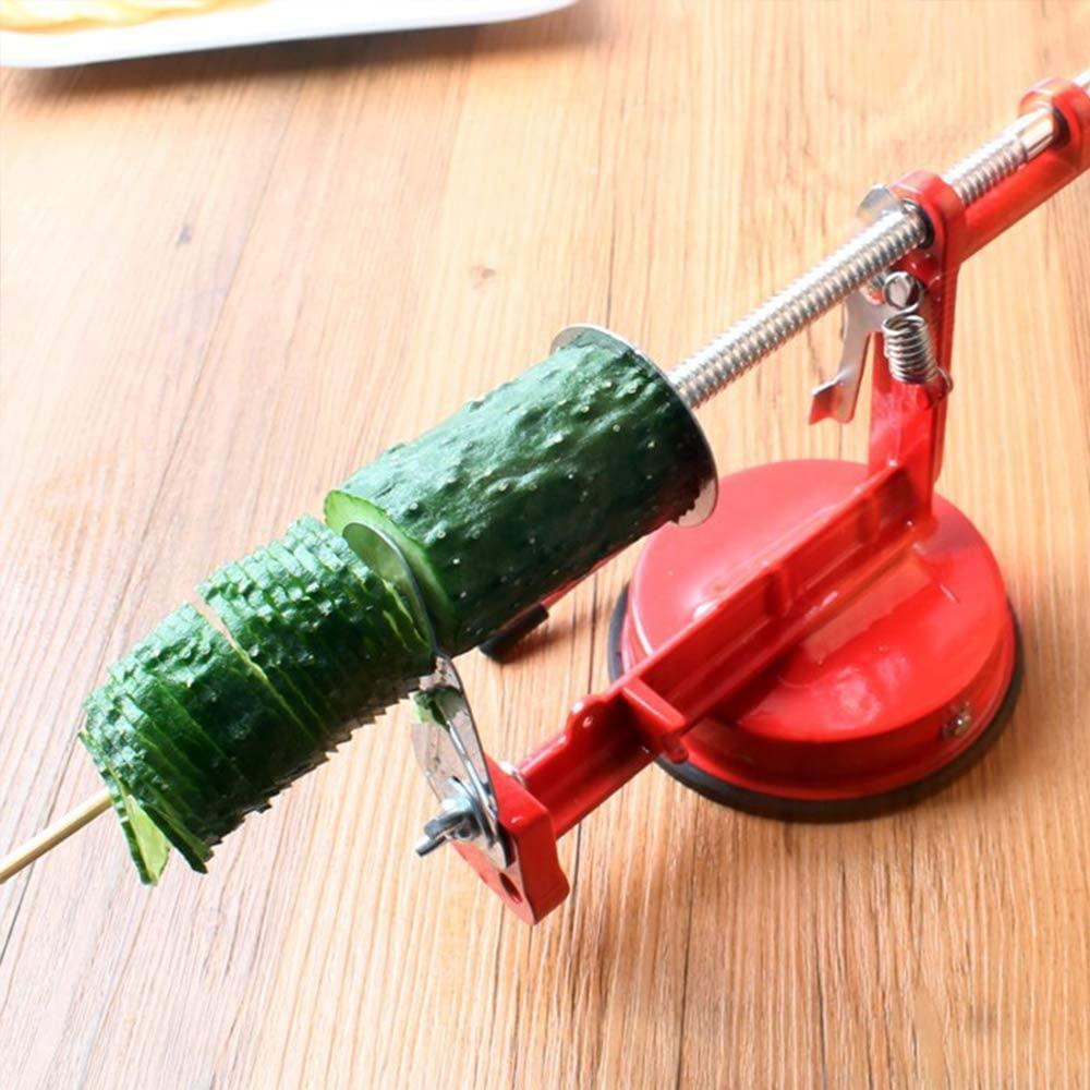 Compact Red Stainless Steel Vegetable Slicer