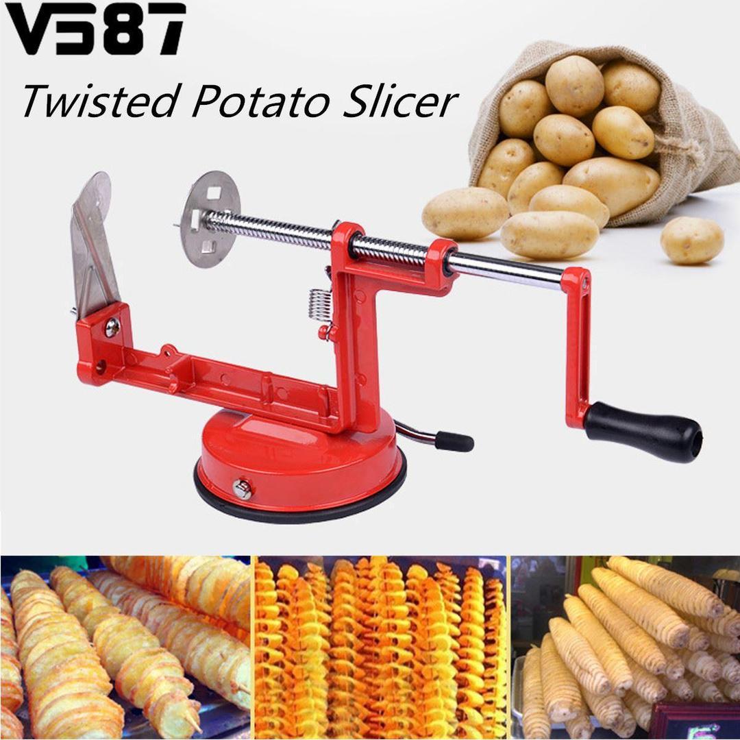 Compact Red Stainless Steel Vegetable Slicer